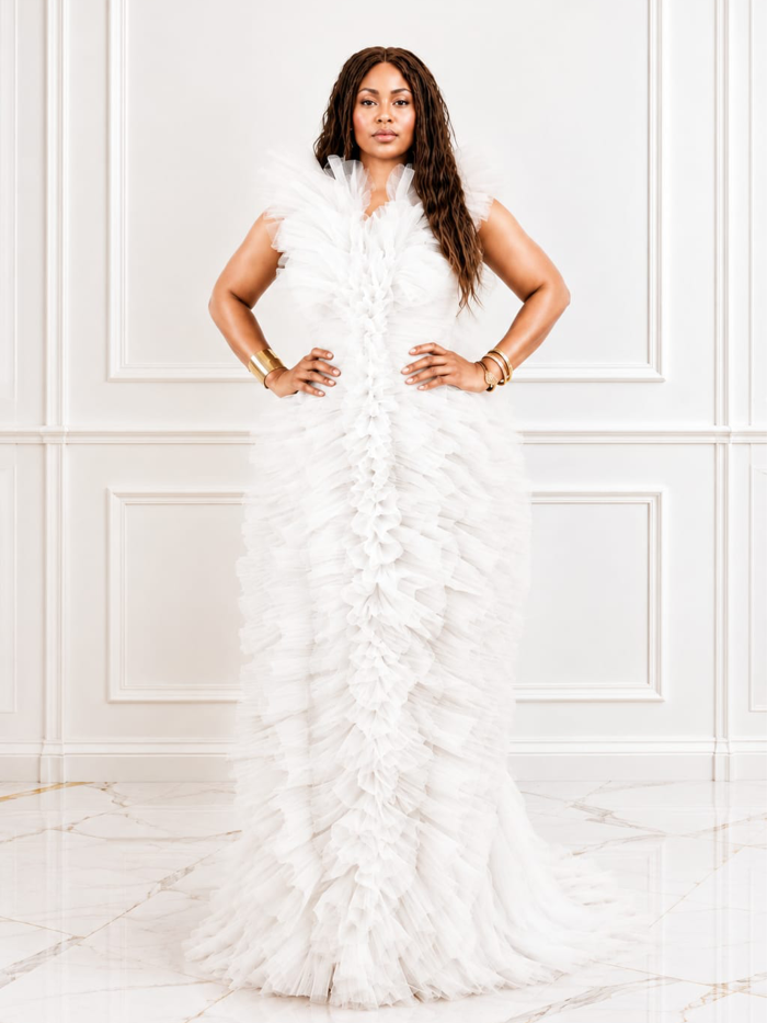 Celeste Feather Mermaid Bridal Gown