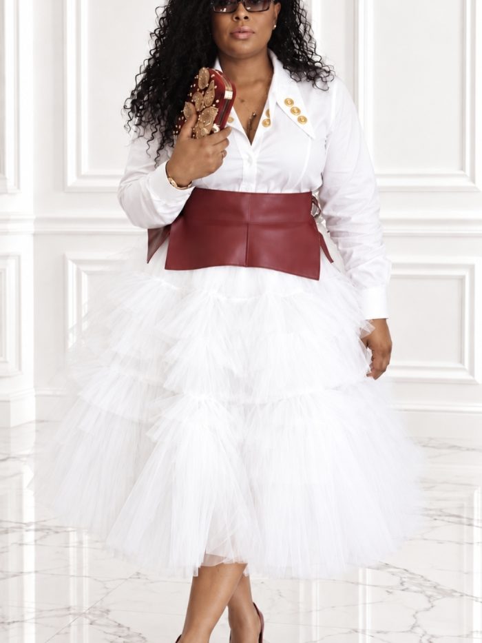 Grace White Tulle Skirt